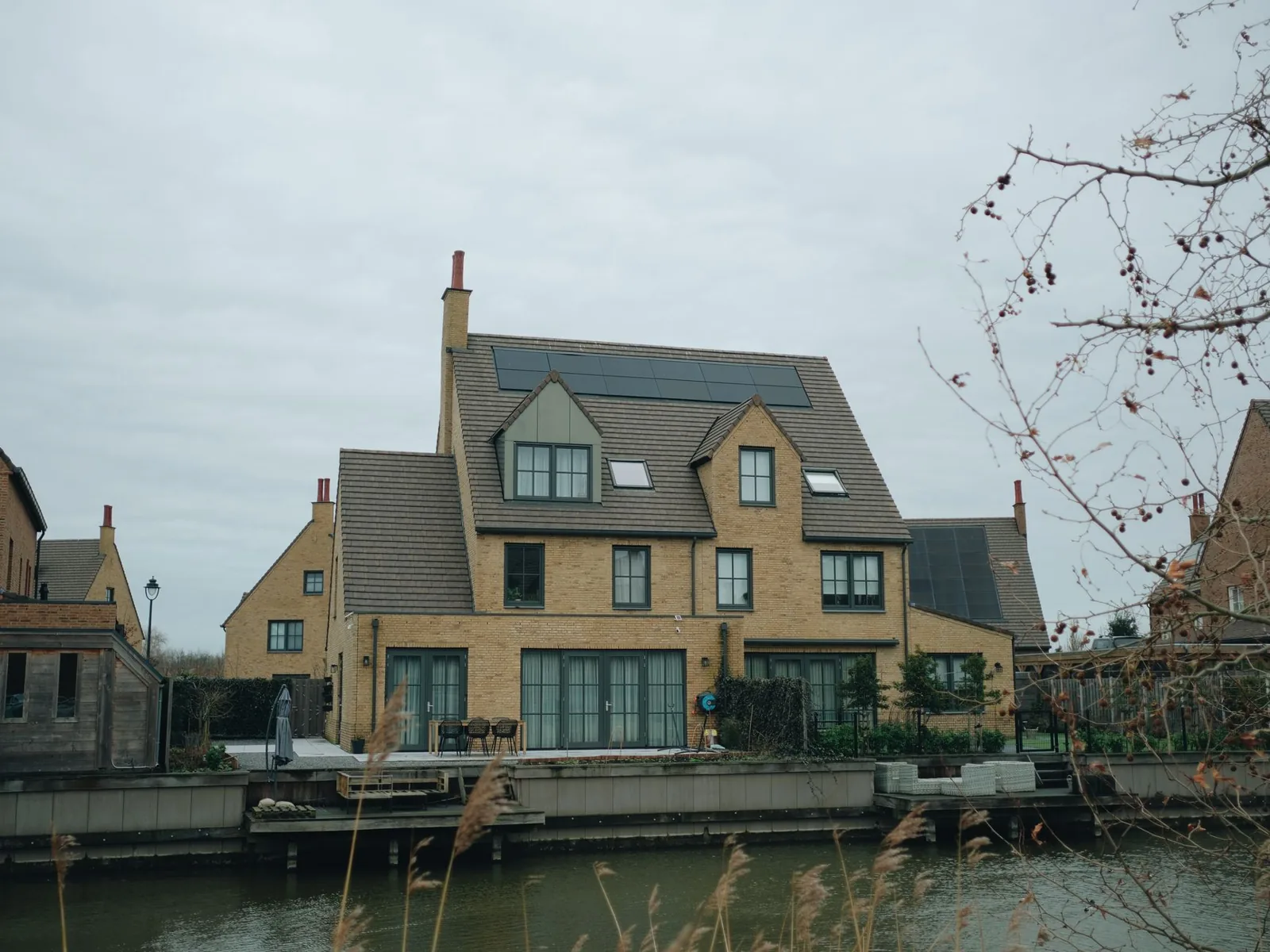 residential solar panels on a shingle roof